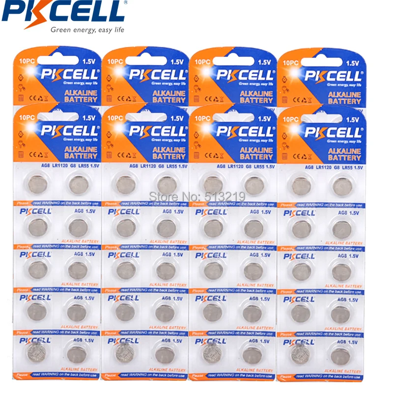 0 Mercury 80Pcs G8 Batteries 1.5V AG8 LR55 191 L1120 391 LR1121