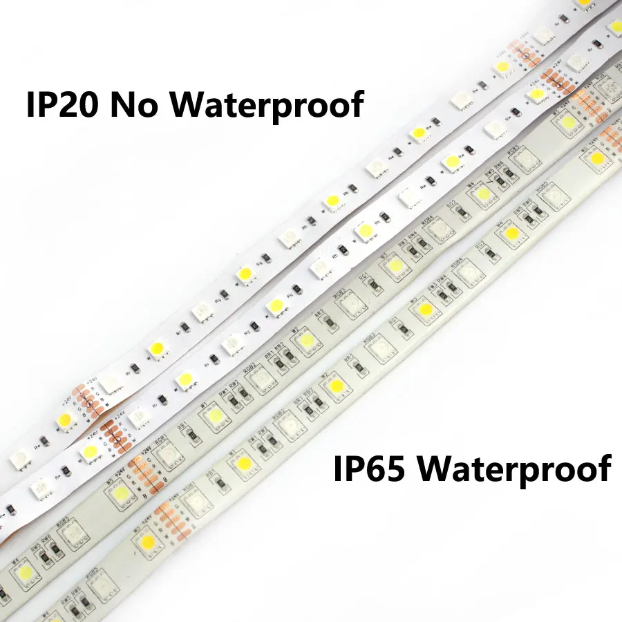 DC 12 V Светодиодный свет SMD 5050 RGBW RGBWW Водонепроницаемый 5 M 60 Светодиодный/M DC12V гибкий светодиодный полосы неоновая лента ламповый диод