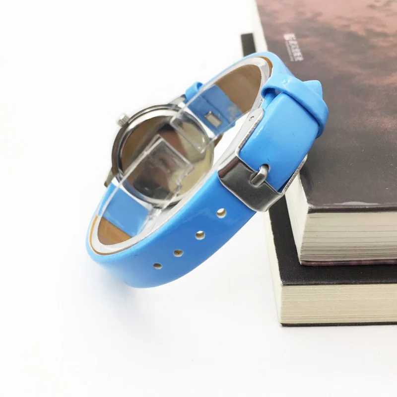 Captain America Shield Fashion Small Watches for Women Girls Quartz Analog Leather Strap Luminous Hands Ladies Women Dress Watch 1-7
