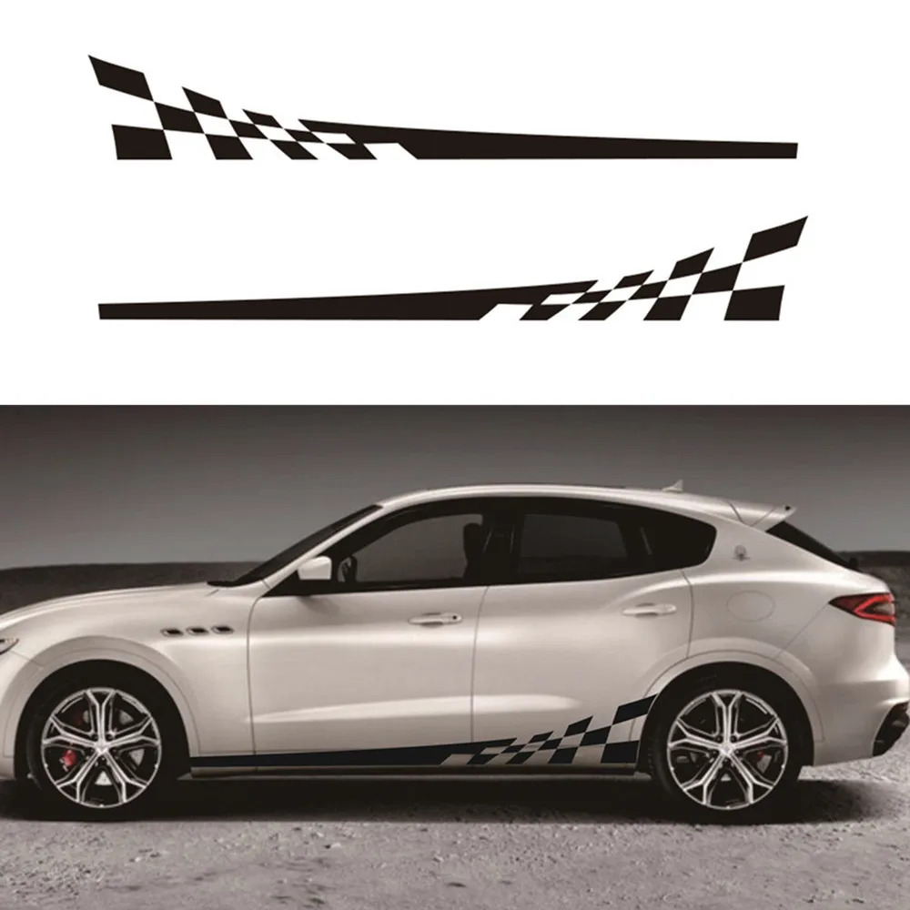 Chunmu для BMW E46 E90 E92 E93 F20 F21 F30 полосатая наклейка на порог боковой юбки наклейки