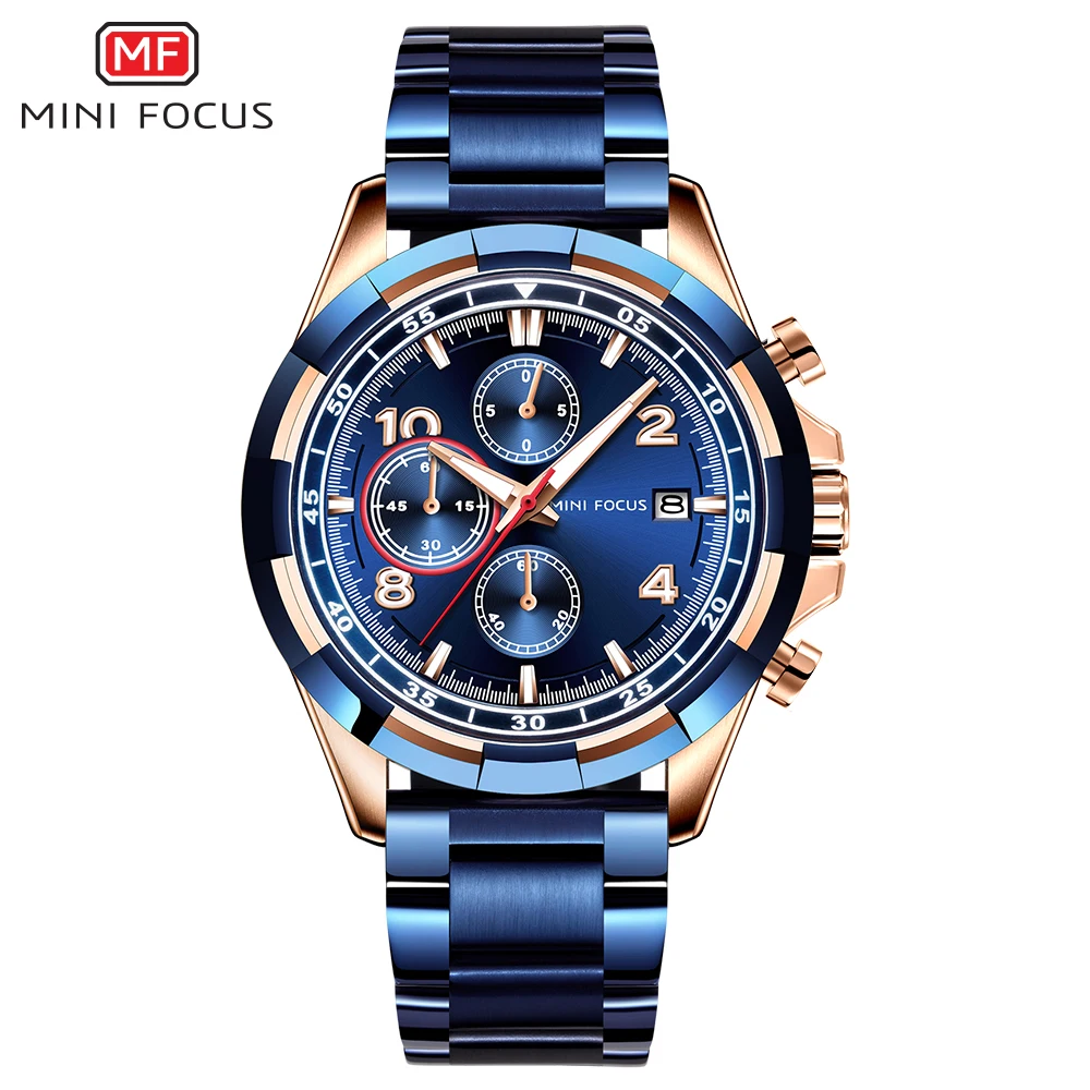 MINIFOCUS Luxury Brand Men's Wristwatch Quartz Watch Men Waterproof Stainless Steel Sport Watches Wrist Montre Homme Male Clocks MINIFOCUS Luxury Brand Men's Wristwatch Quartz Watch Men Waterproof Stainless Steel Sport Watches Wrist Montre Homme Male Clocks