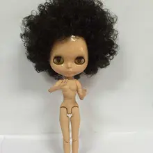 Цельная кукла без одежды Блит кукла черные волосы загар кожи заводская кукла подходит для DIY Изменить BJD игрушка для девочек