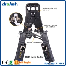 Сеть щипцы и тестер RJ45 8/6/4 Pin Ratchet TL-022 потрясающе