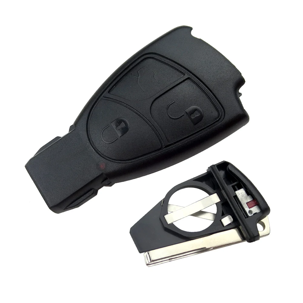 Okey Tech для MB Mercedes Benz C E ML S SL SLK CLK AMG 3 кнопки автомобиля смарт сменный Футляр для ключей с крышкой батареи и лезвием