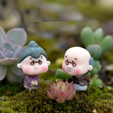 2pcs Mini Dancing Grandparents Figurines Resin Craft Miniatures Fairy Garden Decor Bonsai Terrarium Figurines Dollhouse Ornament 2pcs Mini Dancing Grandparents Figurines Resin Craft Miniatures Fairy Garden Decor Bonsai Terrarium Figurines Dollhouse Ornament