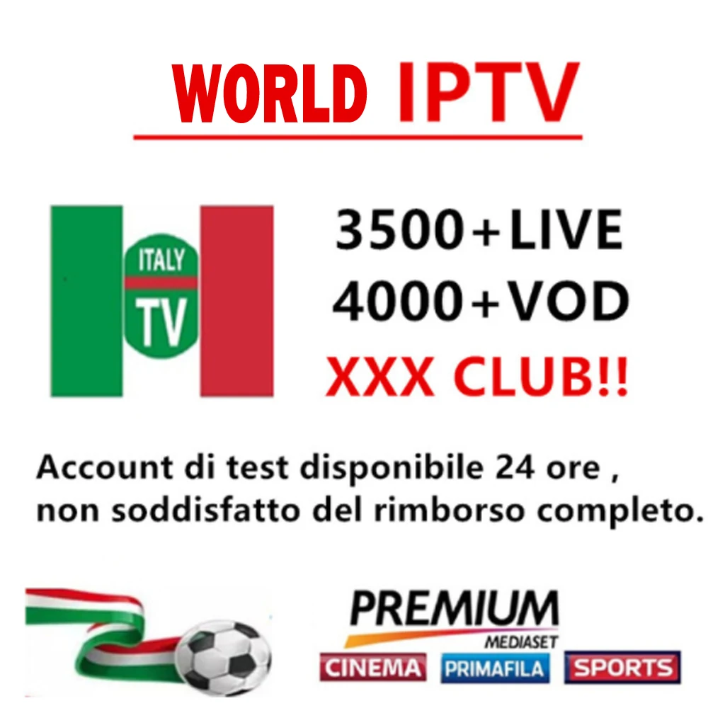 

WORLD IPTV M3U subscription IPTV for 3500+channels mediaset premium support Android ios smart tv mag250 pc enigma2