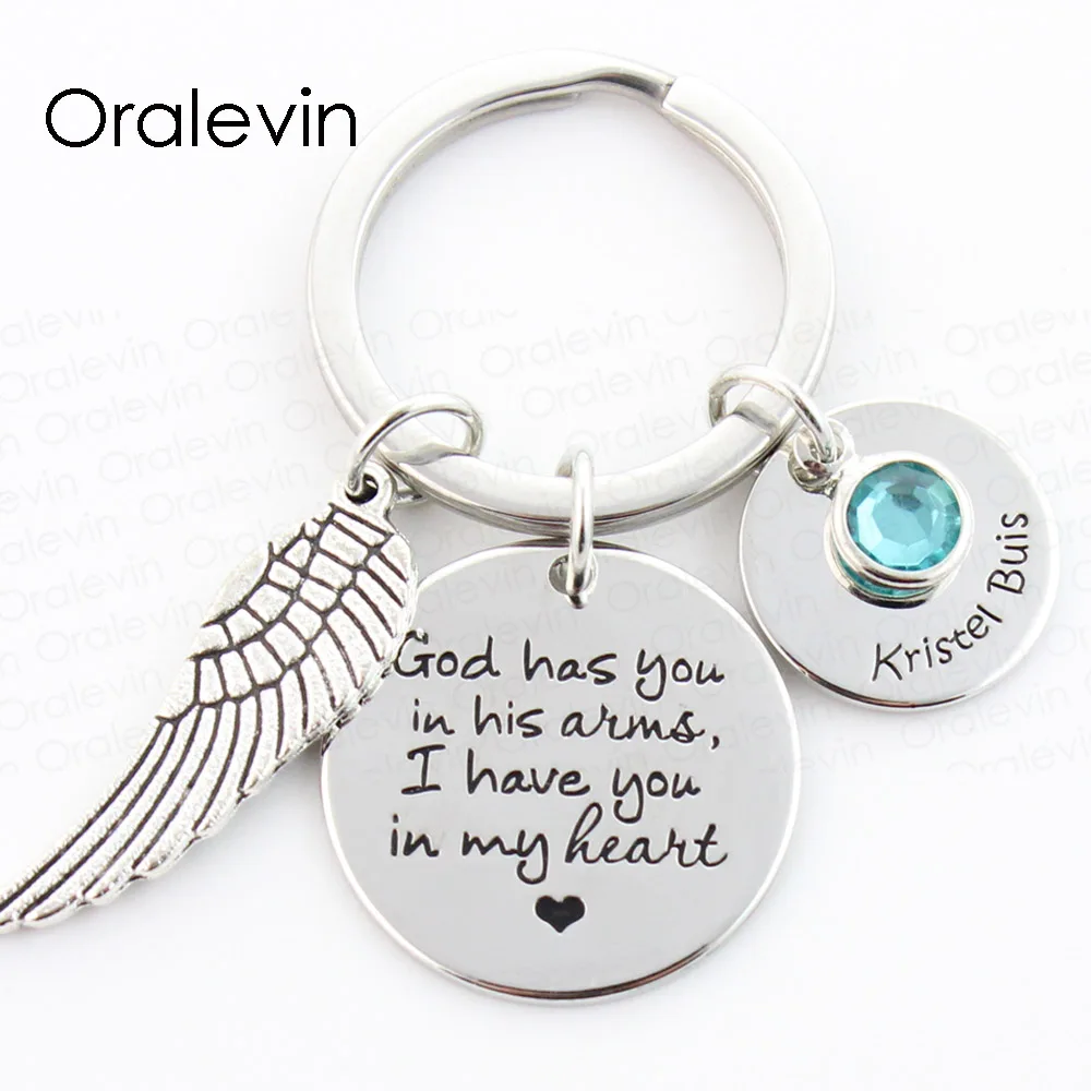 Buy Hand Stamped Memorial Keychain Custom Name
