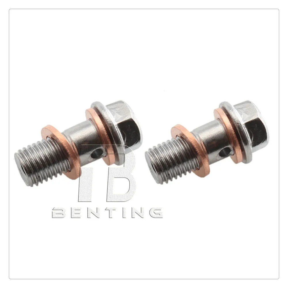 

M10x1.0 Banjo Bolt Copper+Crush Washers Brake Master Cylinders Calip For Piaggio Triumph Suzuki Yamaha