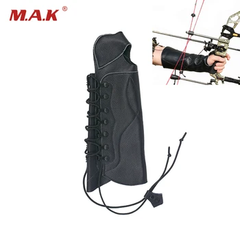 

Cowhide Leather Arm Protector in Black Robin Hood Leather Arm Guard Pull Arm for Long Bow Archery Shooting Hunting Accessories
