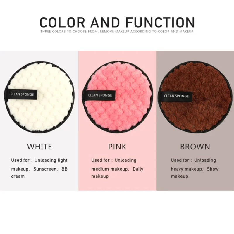 

Double-Sided Makeup Removal Puff Face Cleansing Makeup Remover Cotton Puff Dropshipping New Arrival Makeup Dropshipping