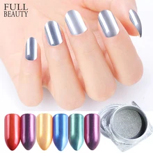 1 коробка зеркальный ультра тонкий блеск ногтей порошок пигмент фиолетовый Серебряный Акриловый металлический дизайн ногтей хромированная полировка пылью CHDP01-16
