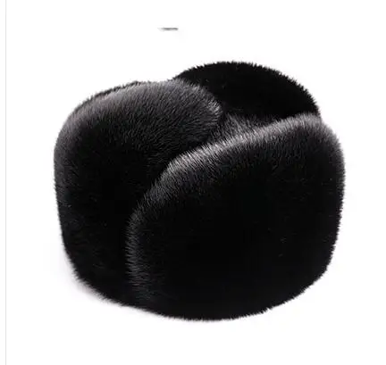 Autumn and winter mink fur casual hat mink hat fur hat lei feng real fur cap for man FREE SHIPPING mens leather bomber hat Bomber Hats