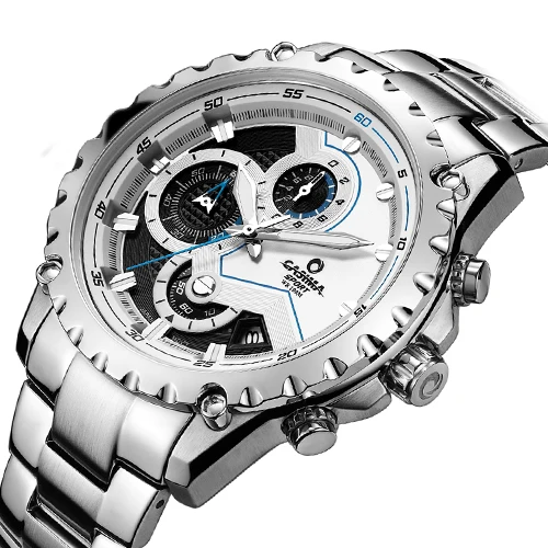 CASIMA Люксовый бренд моды часы мужчин случайные очарование световой спорт многофункциональный кварц wirst часы водонепроницаемые 100 м#8203 - Цвет: 8203 S8