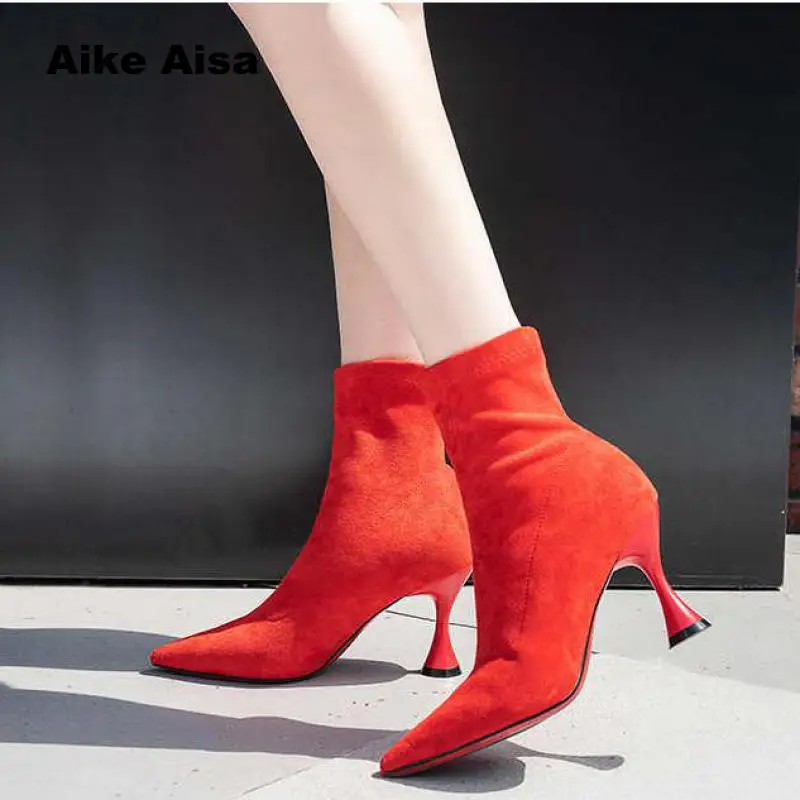 

Women Toe Shoes High Heels Casual Boots Sapatos Mulheres Botas Feminina Ankle Zapatos De Mujer High Boots Botas Femininas W98