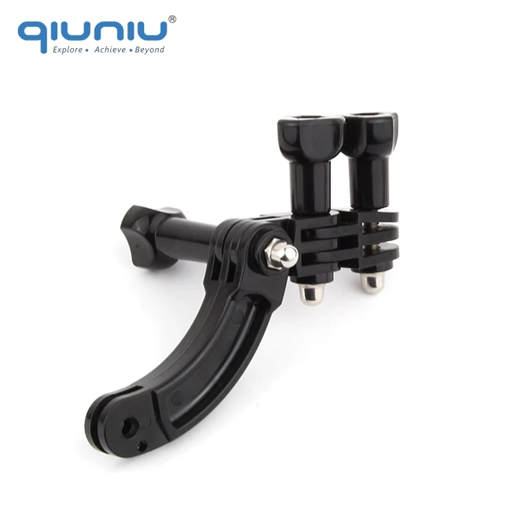 QIUNIU изогнутый для шлема удлинитель+ поворотное соединение винтовые цепи Крепление для GoPro Hero 3 3+ 5 6 для SJCAM для камеры Xiaomi Yi