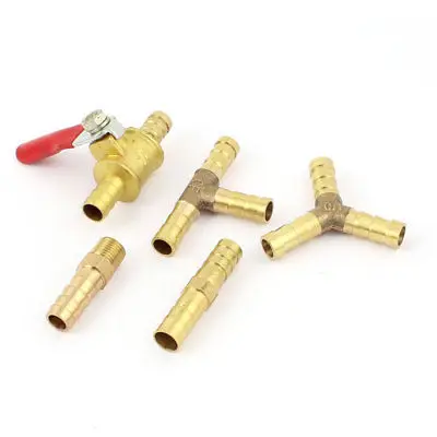 5 in 1 Set Air Compressor 8mm Dia 2-way 3 Way Adapter Tube Hose Barb | Обустройство дома