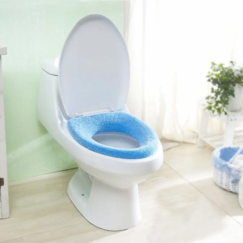 

O-type toilet seat will warm pad color random