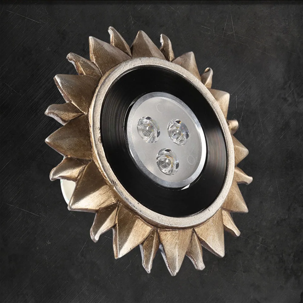 

High Quality 3LED Flush Mount Ceiling Light 110/220V American Retro Style Iron Led Ceiling Lights Lighting Bedrooms Stair Light
