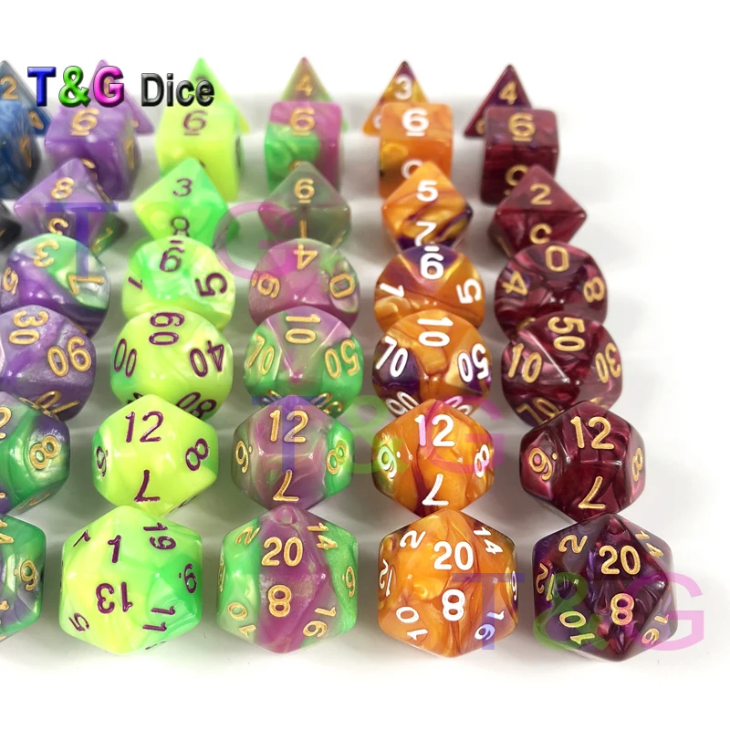 Многогранные игральные кости разноцветные многогранные для D& D ролевых игр Кемпинг путешествия дети вечеринка в подарок