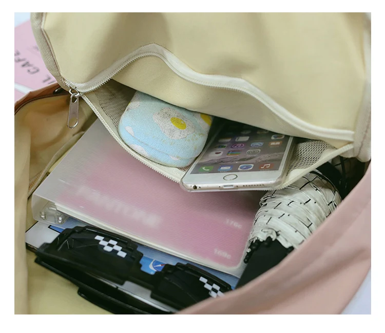 Menghuo 2018 New Preppy Style Fashion Embroidery Ladies Backpack Nylon High Quality Women School Shoulder Bag for Girls Youth2_32