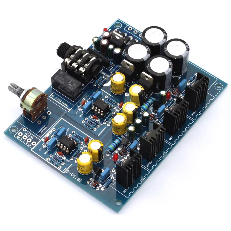Headphone Amplifier Board NE5532 BD139 BD140 for 32-600 Ohm Speaker AC 12V-0-12V or AC15V-0-AC15V Headphone Amplificador