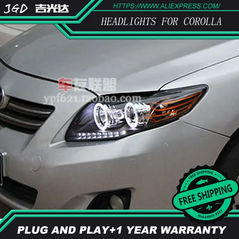 Фара для Toyota corolla фары 2007-2011 светодиодный фонарь DRL H7 ксеноновая лампа