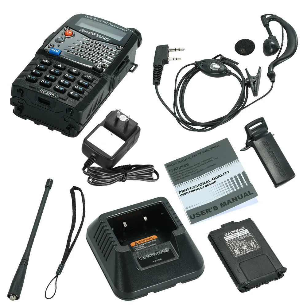 BAOFENG UV-5RA двухканальная рация 420-520 МГц двухдиапазонный радиоприемопередатчик светодиодный сигнал тревоги портативные радиостанции UV5R