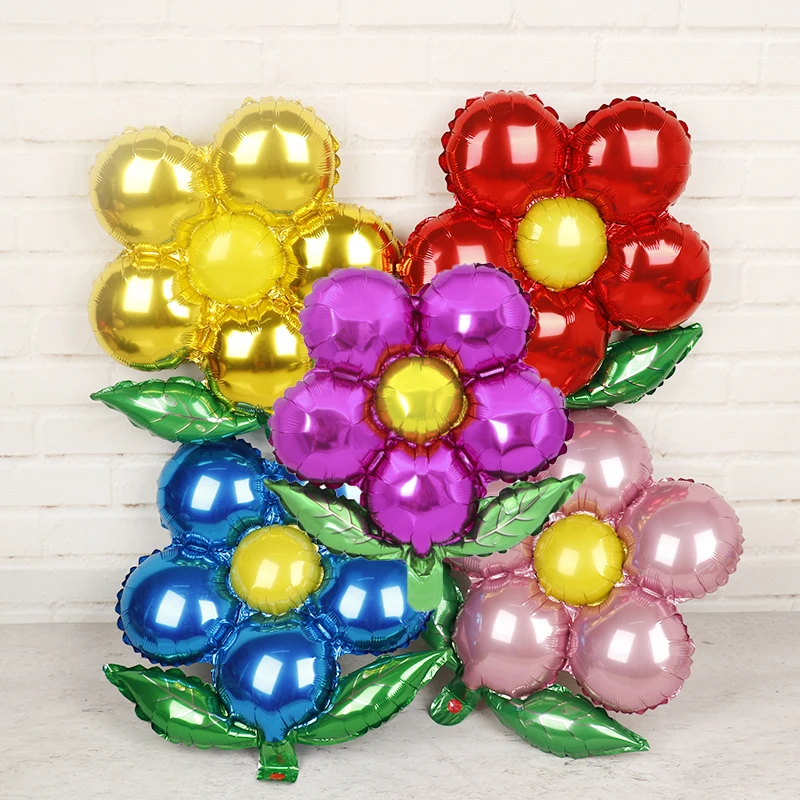 1pc 18inch birthday flower balloon five petals flower Foil balloons Wedding favors and gifts birthday party decorations globos