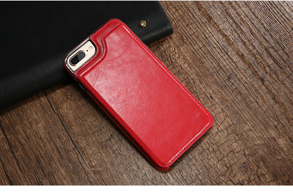 KISSCASE Flip Leather Phone Case For iPhone 6 7 8 Case Magnetic Buckle Card Slot Stand Wallet Phone Cases For iPhone 6 7 8 5 5S 15