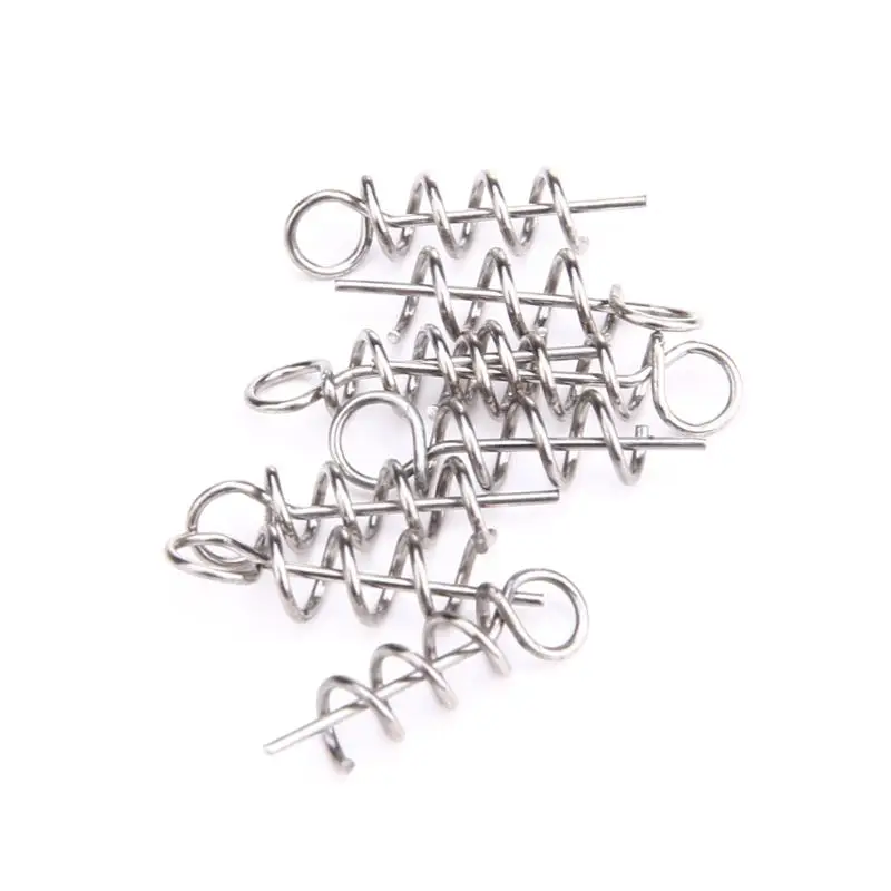 

100pcs/set Spring Lock Pins Stainless Steel Soft Bait Lure Spring Lock Pin Crank Hook Connect Fixed Latch Fishing Tackles
