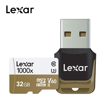 Lexar 1000x Micro SD 32GB 64GB 128GB Class10 150MB/s tf memory Card Reader for Drone Sport Camcorder tablet laptop smartphone
Lexar 1000x Micro SD 32GB 64GB 128GB Class10 150MB/s tf memory Card Reader for Drone Sport Camcorder tablet laptop smartphone