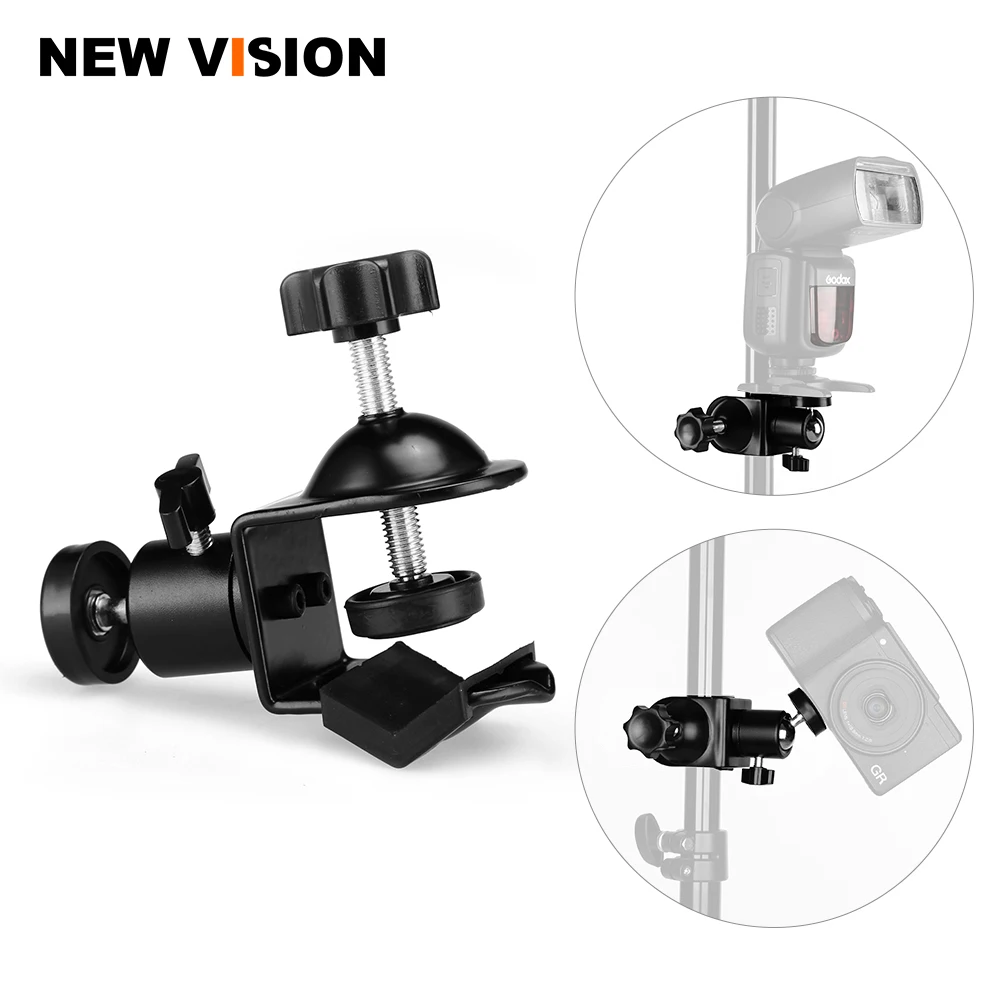 

Photo Studio U Clip Clamp with Ball Head Bracket for Camera Flash Light Stand