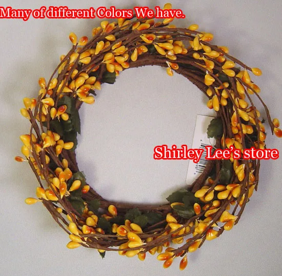 Hot Sale!!! (120pcs/lot) X 4" Pip  Berry Candle Ring / Wreath 11 Colors For Selection *FREE SHIPPING *