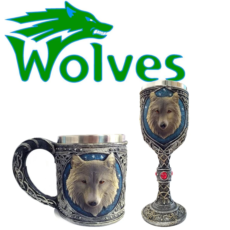 

3D Wolf Geek Coffee Mug Game Of Thrones Mugs House Stark Goblet Hand Grip Copo Beer Wine Big Capacity Cup Caneca Caneca Tumbler