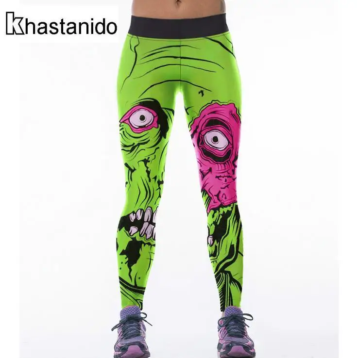 

Sexy High Waist Leggings 3d Printed Skull Workout Legging Spandex Punk Fitness Pants Women Leggins Mujer Jeggings Roupas