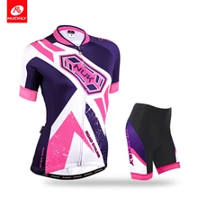 NUCKILY Летняя женская крутая велосипедная Одежда с 4 задними карманами, велосипедная майка и размер на заказ, цветные шорты, костюм GA013GB013