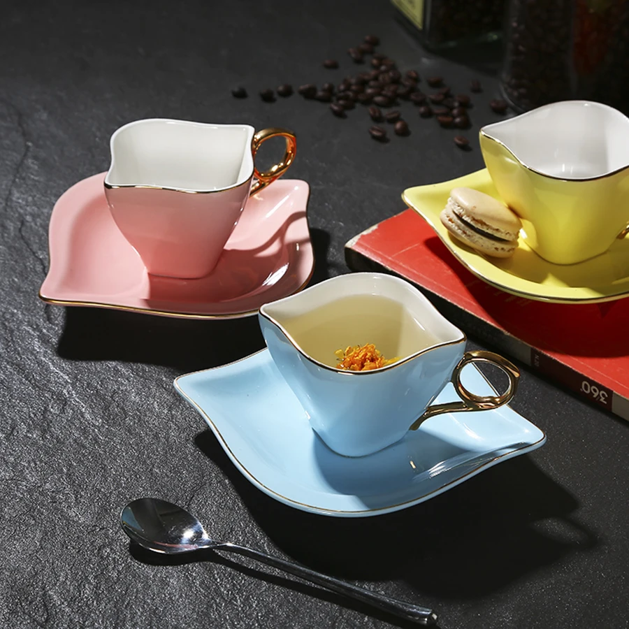Из европейской керамики кофе комплект из чашки и блюдца костяного фарфора