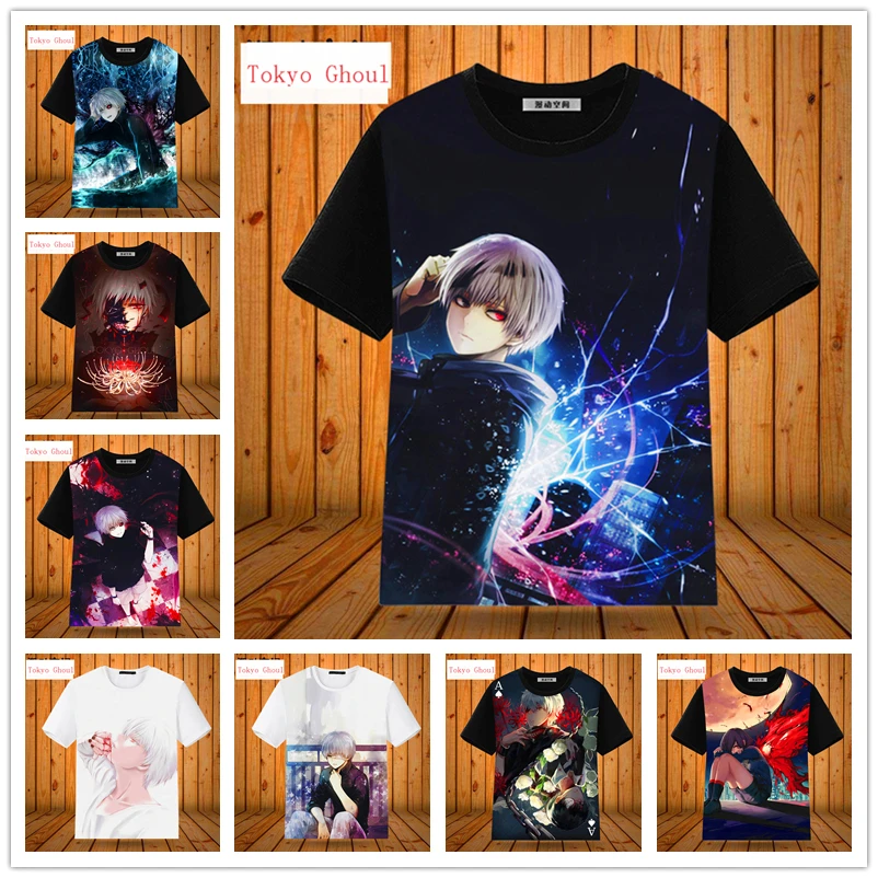 

2018 Japan Anime Tokyo Ghoul T-Shirt Cosplay Costume Men T shirt Women Clothing Tees boyfriend gifts S~XXL
