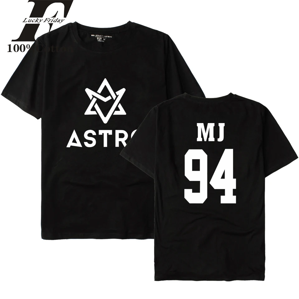 LUCKYFRIDAYF 2018 ASTRO STAR KPOP Group 100% Cotton T shirt Men/Women T-shirts Men Spring Cool Summer Casual Short TShirt |