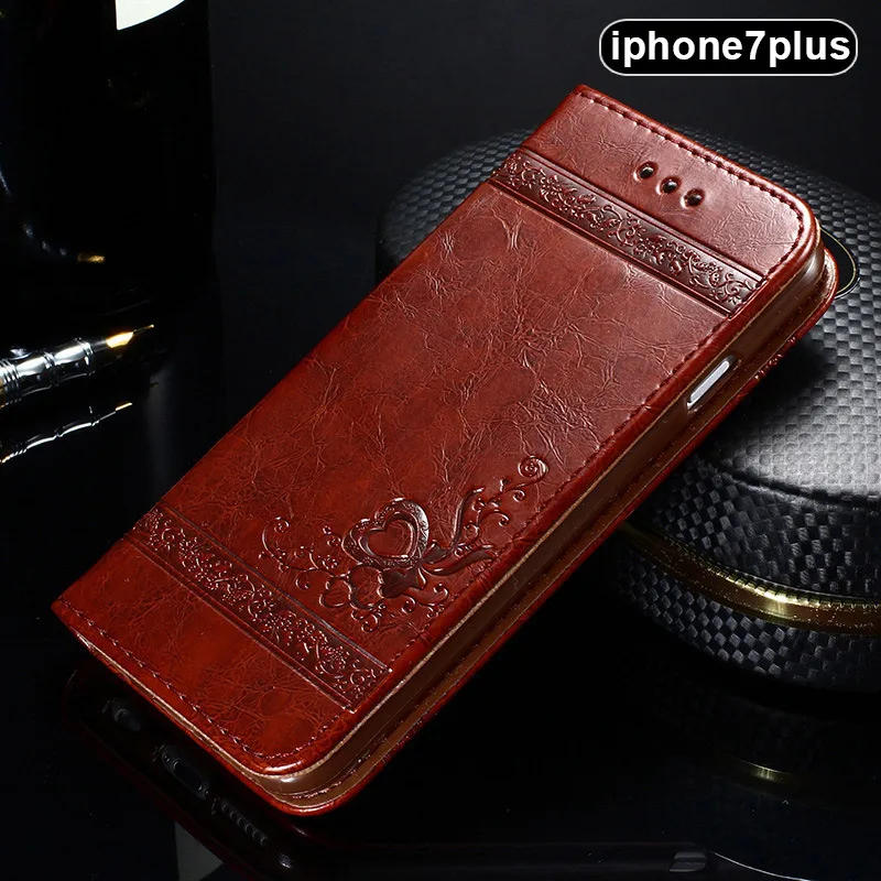 Мобильный чехол для телефона чехол из искусственной кожи с откидной крышкой чехол-портмоне с отделением для карт моды для iPhone6s 7 8 Plus X RJ88 998 ND998 - Цвет: iPhone 7 Plus