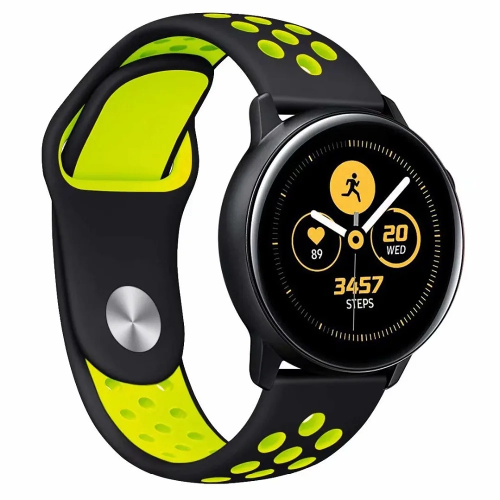 22 мм 20 ремешок для samsung gear sport S2 S3 Frontier классический силикон galaxy Watch 42 46 Band huami amazfit bip