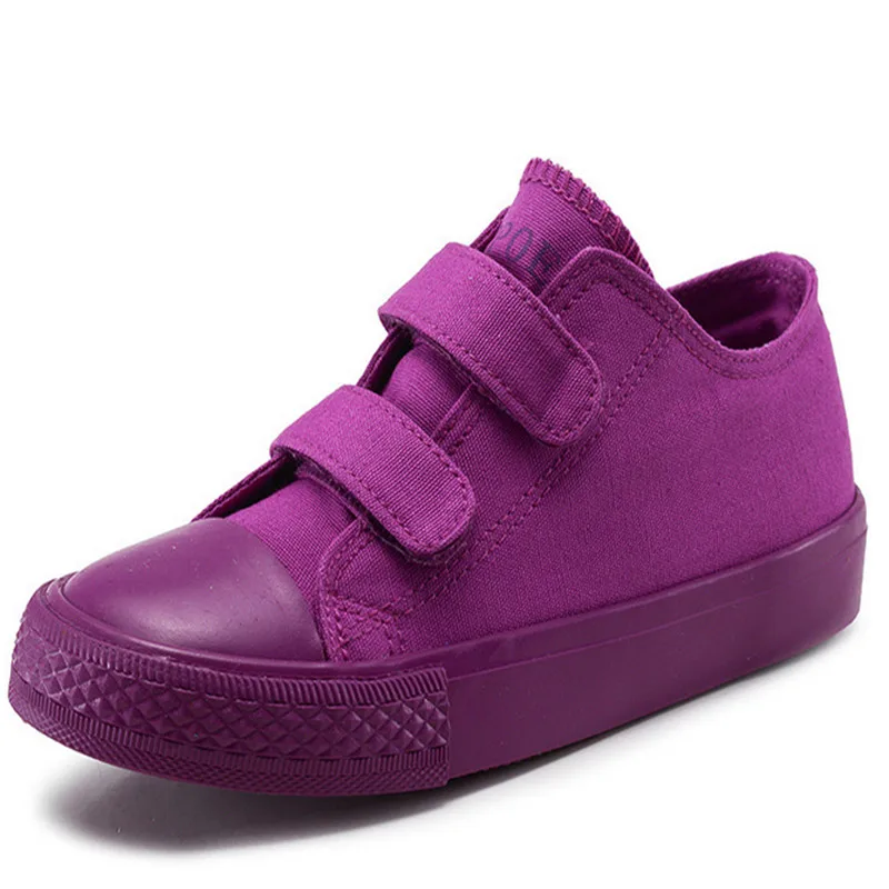 hot 2017 Kids Shoes For Teenagers Hook & Loop Girls Boys Brand Canvas