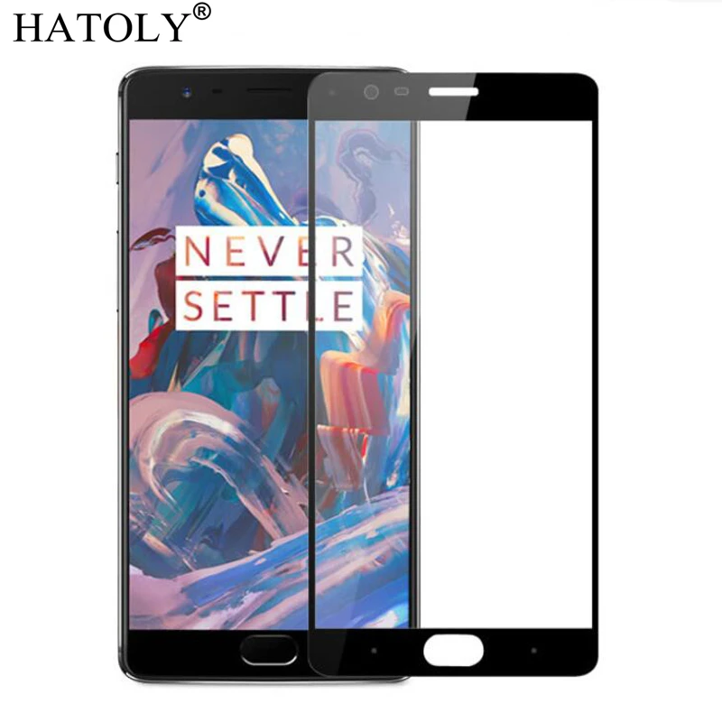 

2PCS Tempered Glass For Oneplus 3T Screen Protector One Plus 3 3T A3000 Full Cover for Oneplus 3T 2.5D Curved Edge Film HATOLY