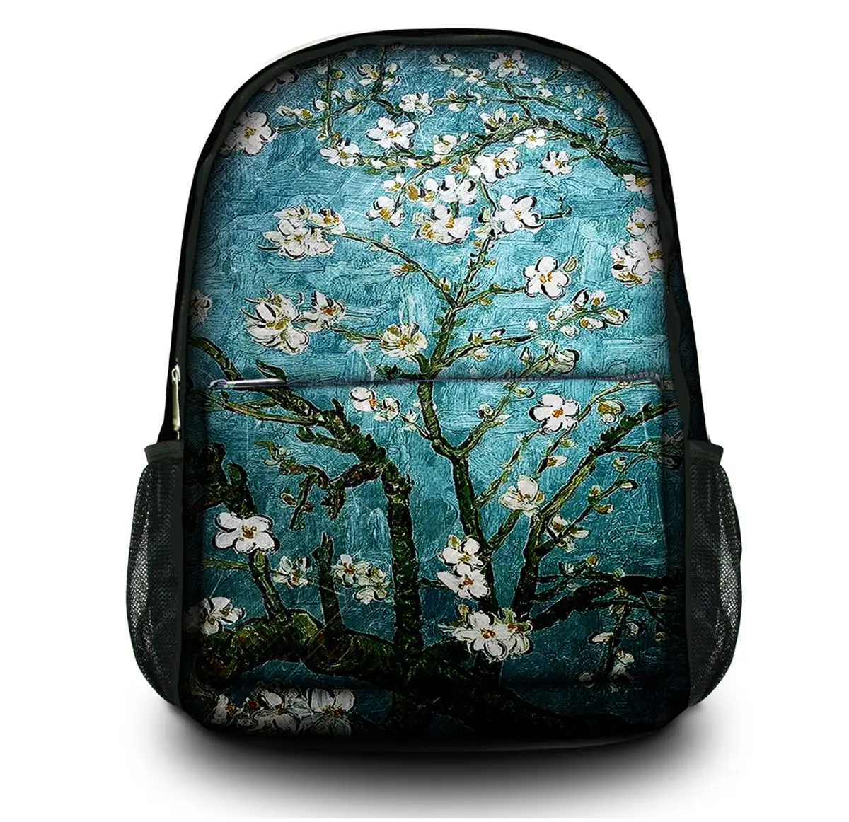 Van Gogh Print Canvas Women Backpack Large Capacity Rucksack Satchel School Bag Bookbag Laptop
