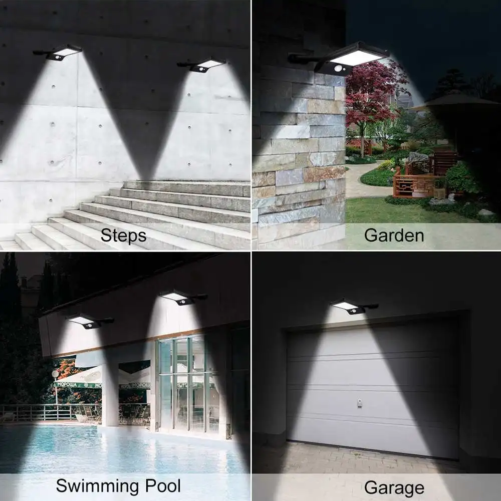 Солнечные Настенные светильники Открытый водонепроницаемый безопасности 36 светодиодный датчик движения на солнечной энергии настенный светильник с монтажным полюсом для садовой дорожки