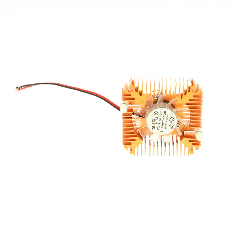 55mm 2 PIN Graphics Cards Cooling Fan Heatsink Cooler Fit For Personal Computer Components Aluminum Gold Fans Cooler