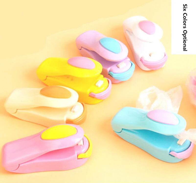 

1P Portable Bag Clips Handheld Mini Electric Heat Sealing Machine Impulse Sealer Seal Packing Plastic Bag Clip work with battery