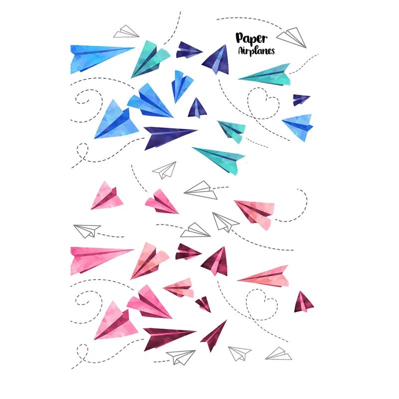 

2 pcs/lot Color Paper Airplanes Decoration Mohamm Planner DIY Sticker Pack Post It Notebook Bullet Journal Stickers Scrapbooking