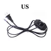 1.8M Black White EU US Plug Dimmable Switch Cable Light Modulator Lamp Line Dimmer Controller Table Lamp  power wire AC110V 220V ► Photo 3/6