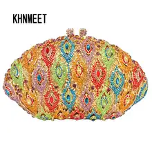 Роскошная женская вечерняя сумка со стразами с узором «злой глаз», красная, Золотая свадебная Праздничная сумка для невесты, женская сумка-клатч SC267